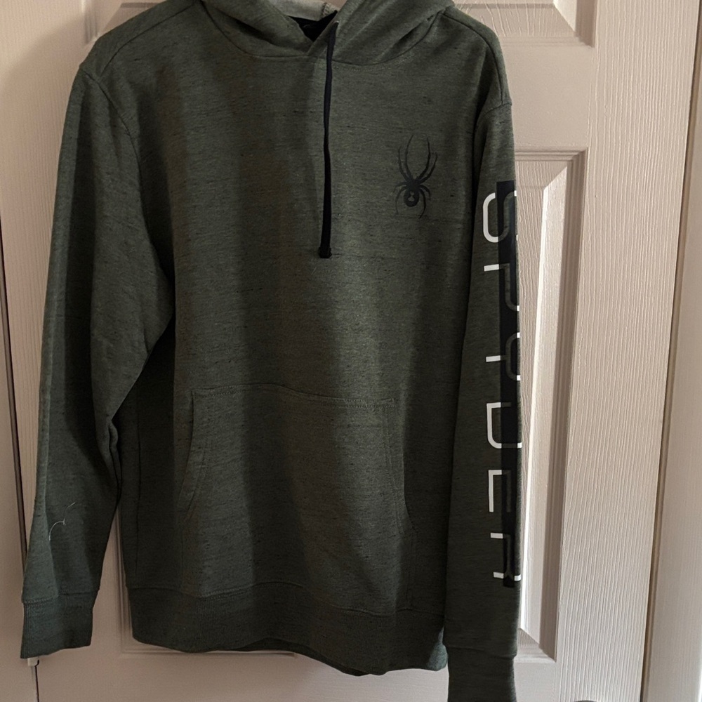 Spyder Men's Olive Hoodie with Logo